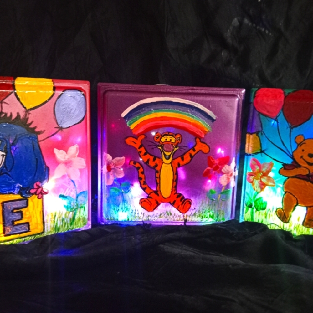 Hand Painted Color Light Block Set